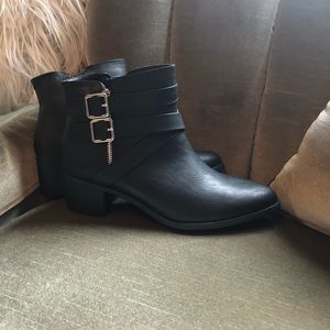 Never been worn Size 8 1/2 black moto boots